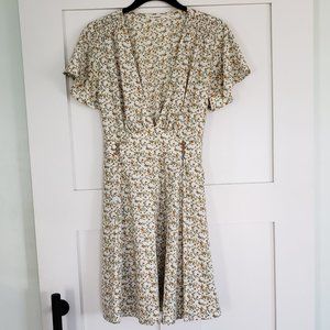 V-cut floral dress